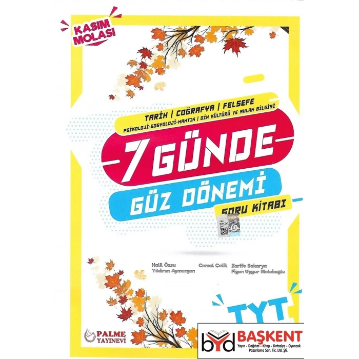 TYT-AYT TCF 7 GÜNDE GÜZ DÖNEMİ SORU KİTABI (İADESİZ)- PALME YAYINLARI