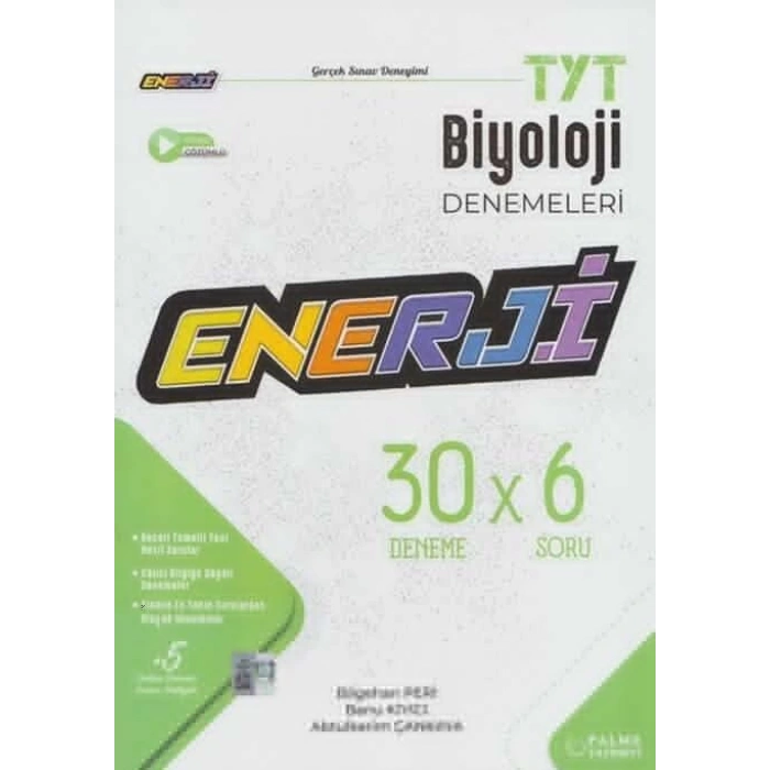 TYT Biyoloji Deneme Sınavı 40*6 Enerji (İADESİZ)- Palme Yayınları