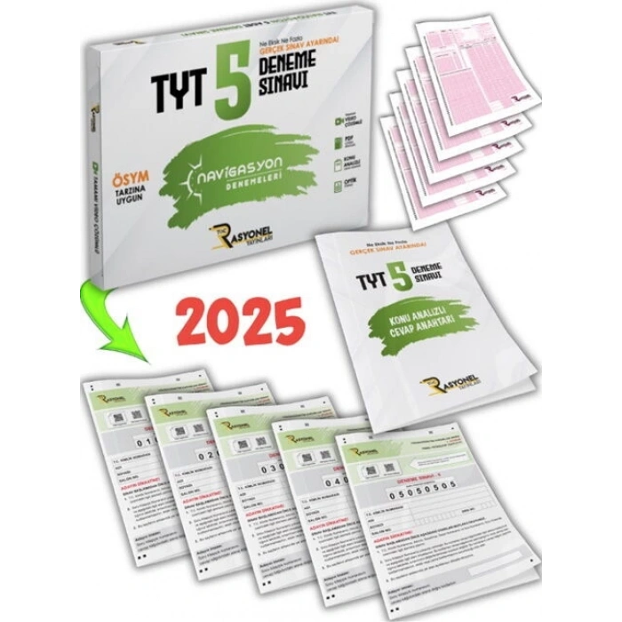TYT DENEME 5 li-Rasyonel Yayınları