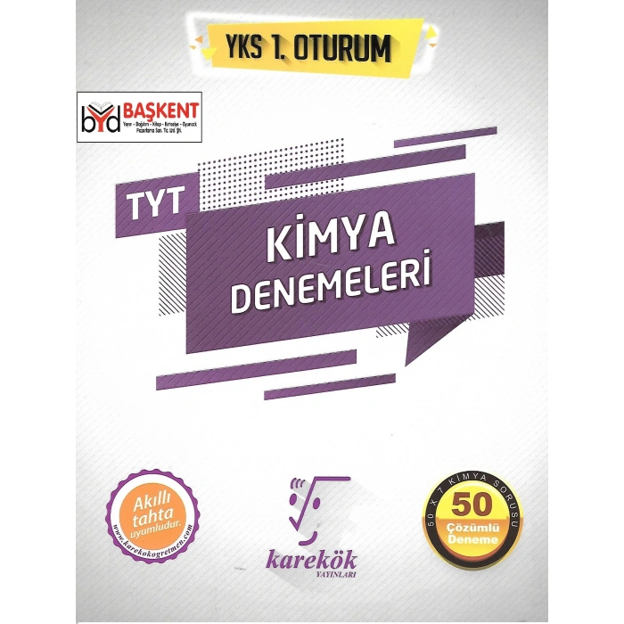 TYT Kimya Deneme Sınavı 50li - Karekök Yayınları
