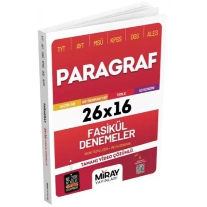 TYT Paragraf 16 Deneme-Miray Yayınları