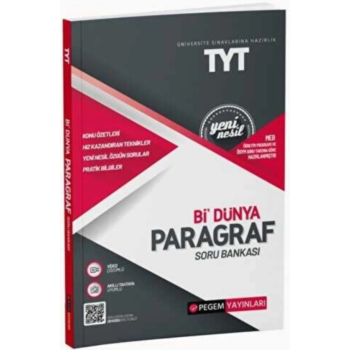 TYT Paragraf Soru Bankası Bi Dünya - Pegem Yayınları