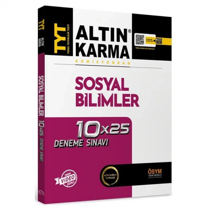 TYT Sosyal Bilimler 10 x 25 Deneme-Altınkarma Yayınları
