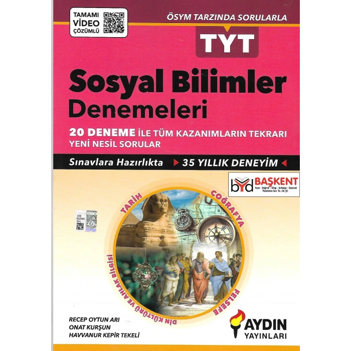 TYT Sosyal Bilimler Deneme Sınavı 20li - Aydın Yayınları