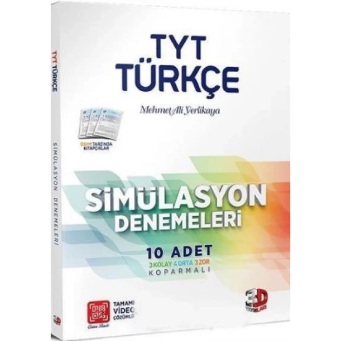 TYT Türkçe Deneme Sınavı 3D - 3D Yayınları