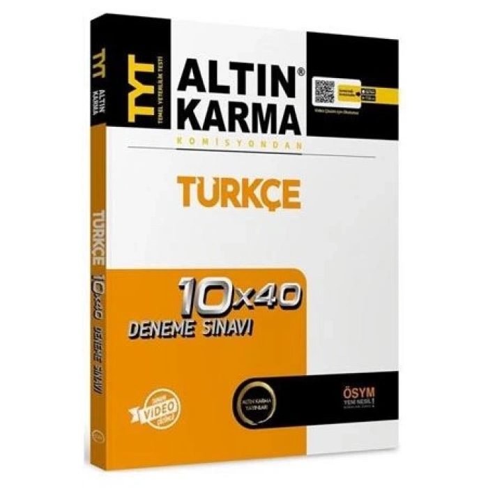 TYT Türkçe Deneme Sınavı - Altın Karma Yayınları
