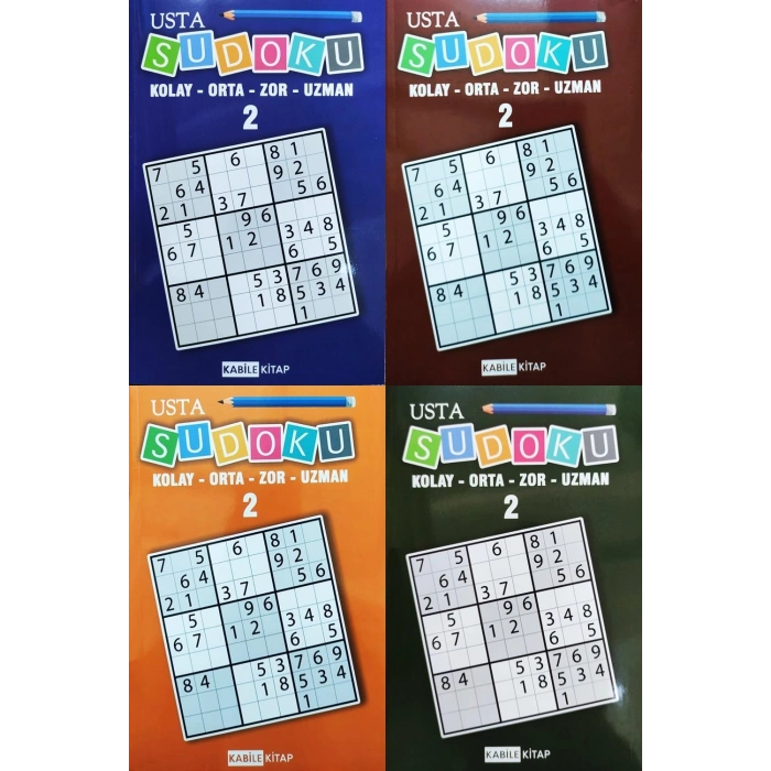 Usta Sudoku 2 - Kolay Orta Zor Uzman - Kabile Kitap