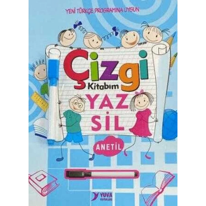 Yaz Sil Yazı Defteri 16 Sayfa(Anetil) Düz Yazı-Yuva Yayınları