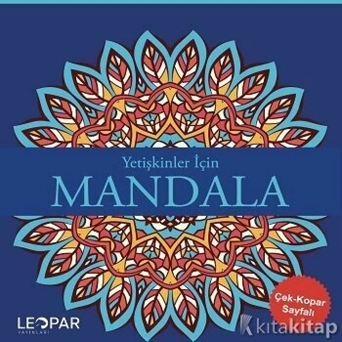 Yetişkinler İçin Mandala-Lacivert-Leopar Yayınları