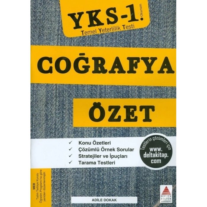 YKS TYT 1.Oturum Coğrafya Özet Delta Kültür Yayınları