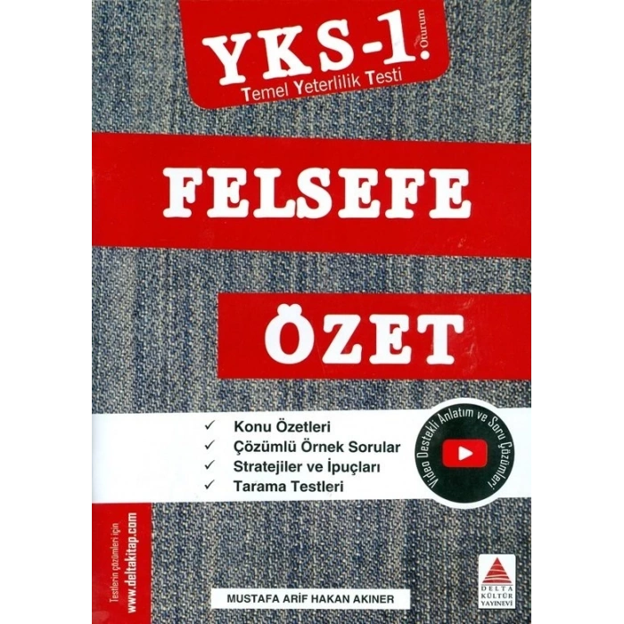 YKS TYT 1.Oturum Felsefe Özet Delta Kültür Yayınları