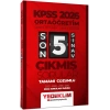2026 KPSS Ortaöğretim GK-GY Son 5 Sınav Çıkmış Sorular-Yediiklim Yayınları