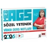 2026 MEB-AGS Öğretmen Adayları İçin Sözel Yetenek Video Ders Notları-Yelda Ünal-Yargı Yayınevi