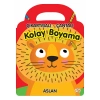 Çıkartmalı Çantalı Kolay Boyama-Aslan -(Kalın Boyama)- Sıfır Altı Yaş Yayınları