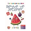 İlk Boyamalarım Meyve ve Sebzeler-Boyama Zamanı-Revzen Kitap