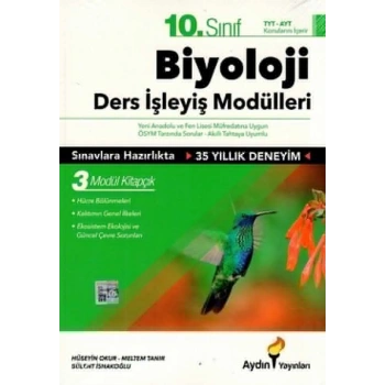 10.SINIF BİYOLOJİ DERS İŞLEYİŞ MODÜLLERİ AYDIN YAYINLARI