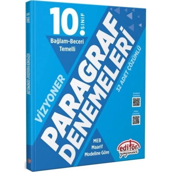 10. Sınıf Vizyoner Paragraf Bağlam Beceri Temelli Denemeleri-Editör Yayınları