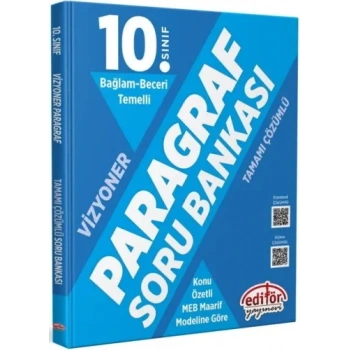 10. Sınıf Vizyoner Paragraf Bağlam Beceri Temelli Soru Bankası-Editör Yayınları