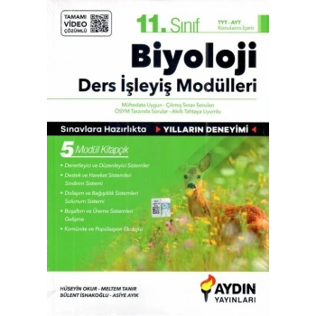11.SINIF BİYOLOJİ DERS İŞLEYİŞ MODÜLLERİ ESKİ MÜFREDAT / AYDIN YAYINLARI