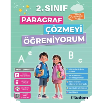 2.Sınıf Paragraf Çözmeyi Öğreniyorum-Tudem Yayınları