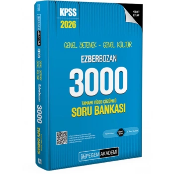 2025 KPSS Lisans Soru Bankası 3000 Soru Ezberbozan (İADESİZ) - Pegem Yayınları