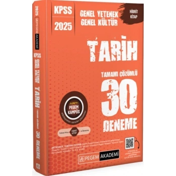 2025 KPSS Tarih 30 Deneme Tamamı Çözümlü-Pegem Yayınları