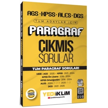 2026 AGS KPSS DGS ALES Paragraf Çıkmış Sorular-Yediiklim Yayınları