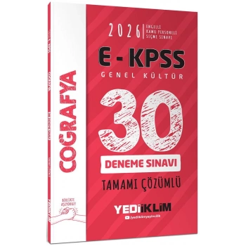 2026 E-KPSS Coğrafya 30 Deneme-Yediiklim Yayınları