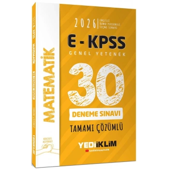 2026 E-KPSS Matematik 30 Deneme-Yediiklim Yayınları