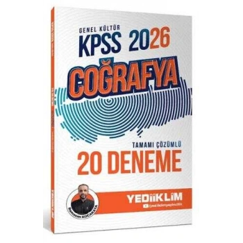 2026 KPSS Genel Kültür Coğrafya Tamamı Çözümlü 20 Deneme-Yediiklim