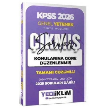 2026 KPSS Genel Yetenek konularına Göre Çıkmış Sorular-Yediiklim Yayınları