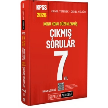 2026 KPSS Lisans 7 Yıl Konu Konu Düzenlenmiş Tamamı Çöz.Çık.Sorular-Pegem Akademi