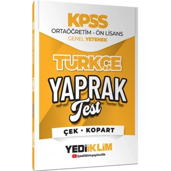 2026 KPSS Önlisans Türkçe Çek Kopar Yaprak Test-Yediiklim Yayınları