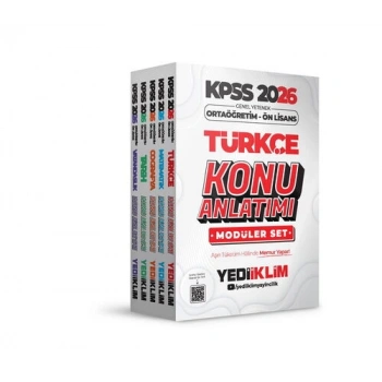 2026 KPSS Ortaöğretim Ön Lisans Konu Anlatımı Modüler Set - Yediiklim Yayınları