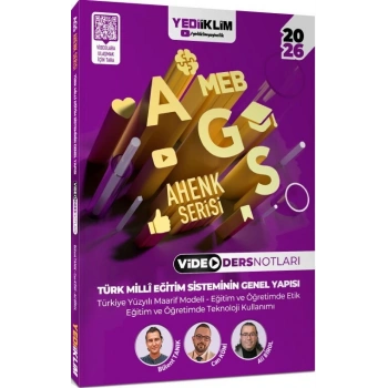 2026 MEB AGS Ahenk Serisi Türk Milli Eğitim Sisteminin Genel Yapısı Video Ders Notları- Yediiklim Yayınları