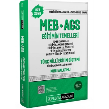 2026 MEB AGS Konu Anlatımlı Eğitimin Temelleri Türk Milli Eğitim Sistemi Temel-Pegem Yayınları