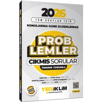 2026 Tüm Adaylar Problemler Çıkmış Sorular-Yediiklim Yayınları