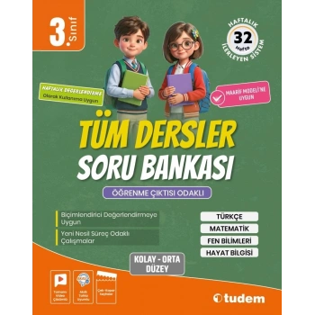 3.Sınıf Tüm Dersler Soru Bankası Tudem Yayınları