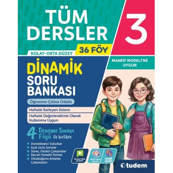 3.Sınıf Tüm Dersler Soru Bankası Dinamik-Tudem Yayınları