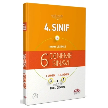 4.Sınıf Deneme Sınavı 6lı Fasikül 3+3 Yenilendik - Editör Yayınları
