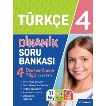 4.Sınıf Türkçe Dinamik Soru Bankası-Komisyon-Tudem Yayınları