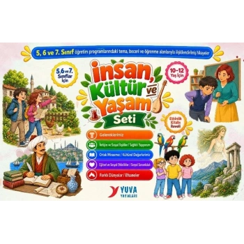 5-6-7. Sınıf İnsan Kültür Ve Yaşam Seti (5 Kitap)-Özgür Sinan-Yuva Yayınları