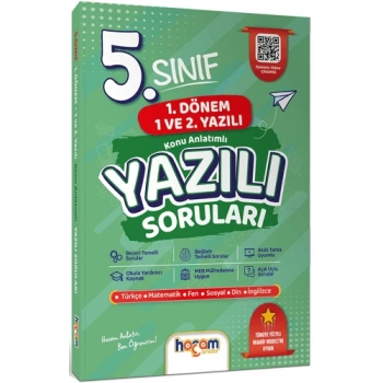 5. Sınıf Konu Anlatımlı Yazılı Soruları Tamamı Video Çözümlü-Hediye Planlama Kitapçığı- Hocam Anlatır