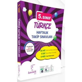 5.Sınıf Türkçe Haftalık Takip Sınavları - Karekök Yayınları