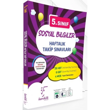 5.Sınıf Sosyal Bilgiler Haftalık Takip Sınavları - Karekök Yayınları