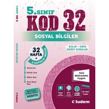 5.Sınıf Sosyal Bilgiler Kod 32-Tudem Yayınları