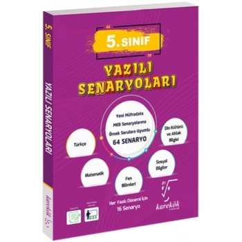 5.Sınıf Yazılı Senaryoları-Karekök Yayınları