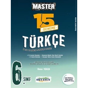 6. Sınıf Master 15 Türkçe Denemesi-Okyanus Yayınlar