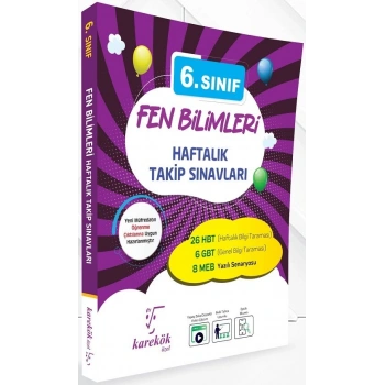 6.Sınıf Fen Bilimleri Haftalık Takip Sınavları - Karekök Yayınları