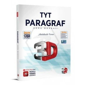 TYT Paragraf Soru Bankası-(Abdülkadir Turan)-3D Yayınları